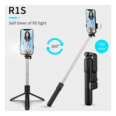R1S Selfie Stick Wireless Remote With Fill Light